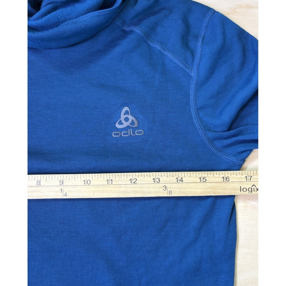 Odlo The Active Warm Baselayer With Facemask Blue Lightweight Running Hoodie S - Picture 5 of 7